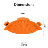 Clip-On Silicone Pot Strainer Heat Resistant Space Saving Kitchen Tool