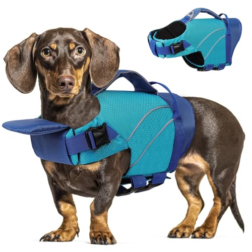 Dog Life Jacket with Front Float Adjustable Pet Swim Vest