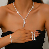 Bridal Zirconia Jewelry Set - 4pc