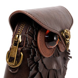 Women’s Medieval Steampunk Owl Mini Crossbody Bag – Studded Buckle Shoulder Bag for Renaissance Fairs