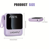 Premium 10000mAh Mini Portable Power Bank – 4-in-1 Built-In Cable, 22.5W Super Fast Charging