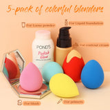 5PCS Makeup Sponge Set Latex Free Beauty Blender Soft Foundation Sponge
