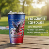 goobingoo Patriotic USA Color Changing Tumbler - 50th Anniversary 17oz Stainless Steel Cup