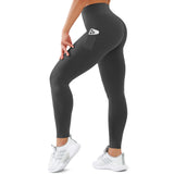 goobingoo High-Waisted Yoga Leggings - Tummy Control Squat-Proof Pants with Pockets