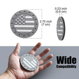 American Flag Car Cup Holder Coasters 4 Pack Anti-Slip 2.75" Black, Grey, colorful