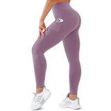 goobingoo High-Waisted Yoga Leggings - Tummy Control Squat-Proof Pants with Pockets