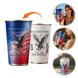 goobingoo Patriotic USA Color Changing Tumbler - 50th Anniversary 17oz Stainless Steel Cup