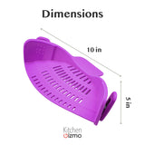 Clip-On Silicone Pot Strainer Heat Resistant Space Saving Kitchen Tool
