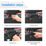 Car Headrest Hooks 4 Pack Backseat Organizer for Bags & Groceries