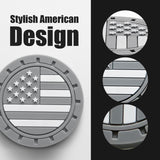 American Flag Car Cup Holder Coasters 4 Pack Anti-Slip 2.75" Black, Grey, colorful
