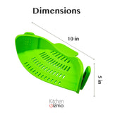 Clip-On Silicone Pot Strainer Heat Resistant Space Saving Kitchen Tool