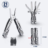 goobingoo 21-in-1 Stainless Steel Multitool - Heavy Duty Pliers & Pocket Knife Gear