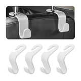 Car Headrest Hooks 4 Pack Backseat Organizer for Bags & Groceries