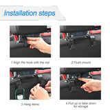 Car Headrest Hooks 4 Pack Backseat Organizer for Bags & Groceries