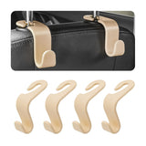 Car Headrest Hooks 4 Pack Backseat Organizer for Bags & Groceries