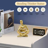 Thinker Statue Abstract Reading Sculpture Modern Home Office Shelf Decor