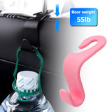 Car Headrest Hooks 4 Pack Backseat Organizer for Bags & Groceries