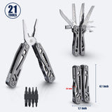 goobingoo 21-in-1 Stainless Steel Multitool - Heavy Duty Pliers & Pocket Knife Gear