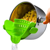 Clip-On Silicone Pot Strainer Heat Resistant Space Saving Kitchen Tool