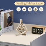 Thinker Statue Abstract Reading Sculpture Modern Home Office Shelf Decor