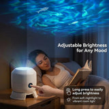 goobingoo Dynamic Rotating LED Projection Light - 360° Ocean Wave & Starry Night Projector for Kids Bedroom
