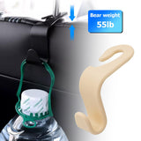 Car Headrest Hooks 4 Pack Backseat Organizer for Bags & Groceries