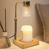 goobingoo Premium Dimmable Candle Warmer Lamp - Electric Top-Down Wax Melter with Timer & Wooden Base