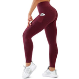 goobingoo High-Waisted Yoga Leggings - Tummy Control Squat-Proof Pants with Pockets