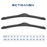goobingoo 22" Windshield Wiper Blades Set - Premium All-Season J-Hook Beam Blades (2 Pack)