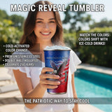 goobingoo Patriotic USA Color Changing Tumbler - 50th Anniversary 17oz Stainless Steel Cup
