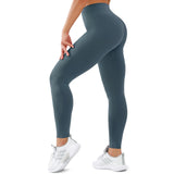 goobingoo High-Waisted Yoga Leggings - Tummy Control Squat-Proof Pants with Pockets