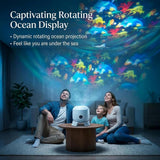 goobingoo Dynamic Rotating LED Projection Light - 360° Ocean Wave & Starry Night Projector for Kids Bedroom