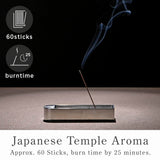 goobingoo Sandalwood Incense Sticks - Japanese Meditation Aroma for Relaxation & Stress Relief (60 Pack)