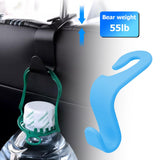 Car Headrest Hooks 4 Pack Backseat Organizer for Bags & Groceries