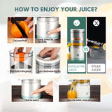 Portable Electric Citrus Juicer USB-C Rechargeable One-Touch
