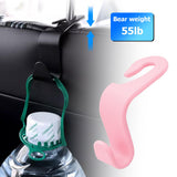 Car Headrest Hooks 4 Pack Backseat Organizer for Bags & Groceries