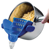 Clip-On Silicone Pot Strainer Heat Resistant Space Saving Kitchen Tool
