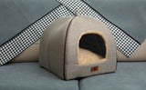 goobingoo Foldable Cat Cave Bed - 2-in-1 Covered Cat House Tent for Indoor Cats