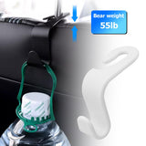 Car Headrest Hooks 4 Pack Backseat Organizer for Bags & Groceries