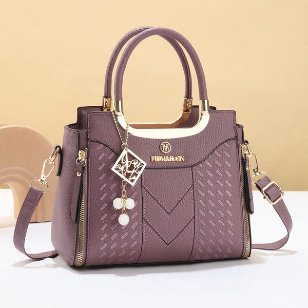 Women’s Autumn & Winter Handbag 2025 – Large-Capacity Shoulder Bag with Embroidery, Vintage Mixed-Color Design, Mother Bag for Daily Use & Travel goobingoo