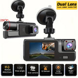 Dual Dash Cam Front and Inside 1080P 720P – 170 Wide Angle with Night Vision & Parking Monitor