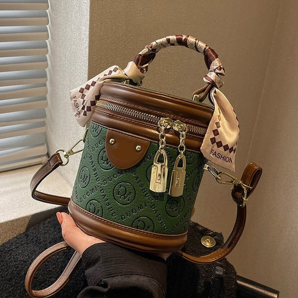 Women’s Hot Trend Embossed Bucket Bag – Multi-Color Stylish Handbag for Daily Commute, Casual & Chic Outfits goobingoo