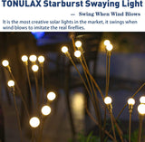 Solar Swaying Garden Lights Wind Motion Outdoor Yard Pathway Decor