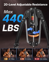 Hydraulic Arm Trainer Adjustable 22-440lb Chest Expander Home Gym