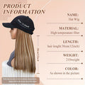 Natural-Looking Long Straight Black Synthetic Hair Wig with Bangs & Cap Extension goobingoo