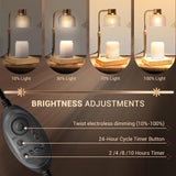 goobingoo Premium Dimmable Candle Warmer Lamp - Electric Top-Down Wax Melter with Timer & Wooden Base