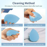 5PCS Makeup Sponge Set Latex Free Beauty Blender Soft Foundation Sponge