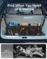 Foldable Car Trunk Organizer SUV Storage Box 2 Compartment Heavy Duty