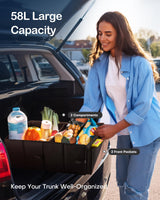 Foldable Car Trunk Organizer SUV Storage Box 2 Compartment Heavy Duty