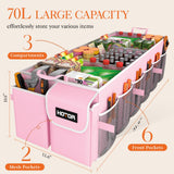Foldable Car Trunk Organizer SUV Storage Box 2 Compartment Heavy Duty